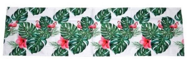 HTI-Living Tischläufer Tischläufer 40 x 140 cm Flamingo (Stück 1-tlg, 1 Tischläufer), Tischdecke Monstera