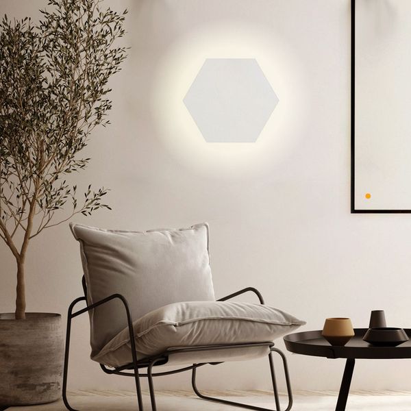 s.luce Hive indirekte LED Wandleuchte Weiß Ø 35cm
