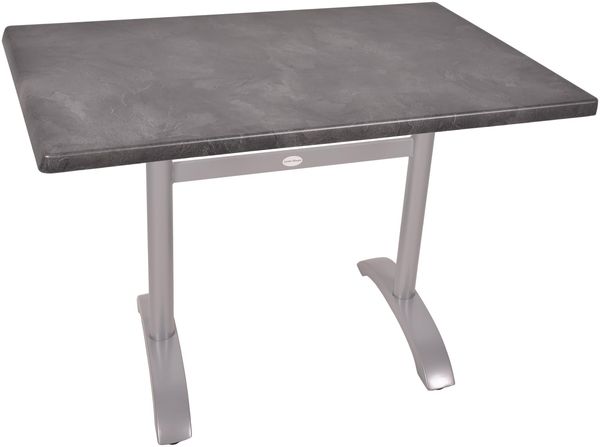Bistrotisch ACHE 110x70cm Rechteckig Gestell Anthrazit Schwarz Holz | Cafétisch Bartisch Gartentisch Outdoor-Esstisch