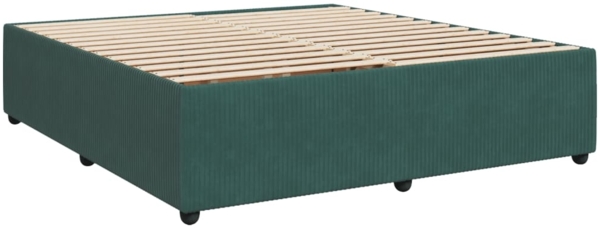 vidaXL Boxspringbett mit Matratze Dunkelgrün 200x200 cm Samt 3294745 Bild 9