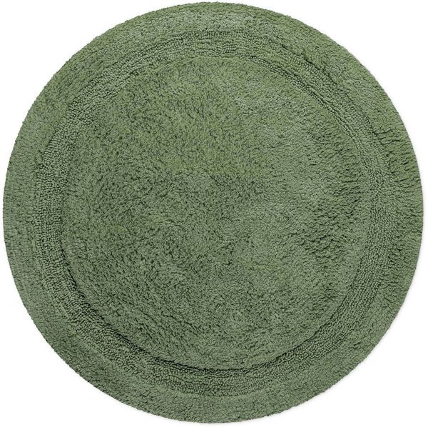 Wecon home Basics Badematte Knut, Höhe 20 mm, Baumwolle, rund, waschbar, rutschfest, strapazierfähig, pflegeleicht, Bordüre, weich