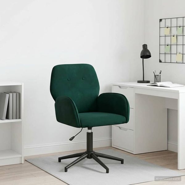 vidaXL Drehstuhl 54 x 55 x 90 cm Dunkelgrün Samt (V) 42034346