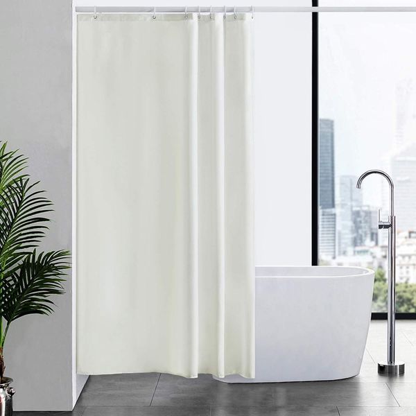 Furlinic Duschvorhang Textil Anti-schimmel Wasserdicht Waschbar Beige 120x200cm