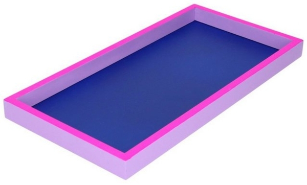 Giftcompany Dekotablett Neo Tablett rechteckig dunkelblau/neon lila/lila 30cm Bild 4