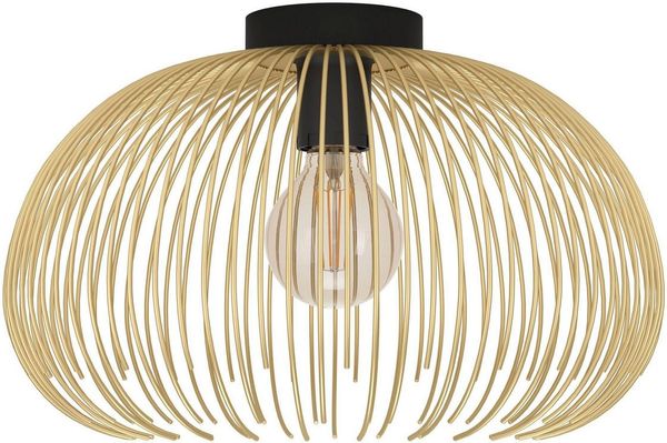 Eglo 900165 Deckenleuchte VENEZUELA E27 1X40W Stahl schwarz, gold H:25cm Ø38. 5cm dimmbar