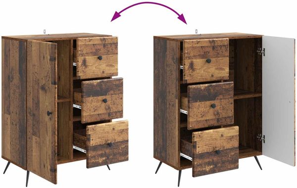 vidaXL Sideboard Altholz 66 x 34,5 x 90 cm Holzwerkstoff 895553 Bild 8