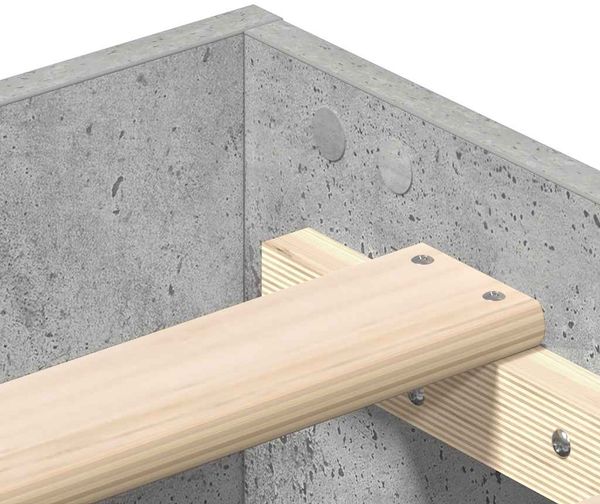 vidaXL Bettgestell ohne Matratze Betongrau 120x200 cm Holzwerkstoff 861033 Bild 8