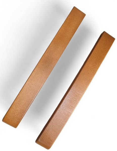 DM-Handel Gartenliege 2x Ersatzarmlehnen für Gartenliege, Holz Massiv 1 Paar, Armlehnen für Sonnenliege Rollliege Lx48 x Hx2,5 x Bx5,5 cm, ergonomisch geformt, mi Ausschnitt für Plastkschiene
