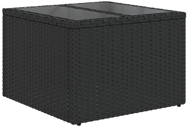 vidaXL 7-tlg. Garten-Sofagarnitur mit Kissen Schwarz Poly Rattan 3219005 Bild 5