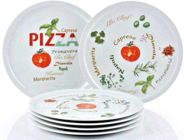 Retsch Arzberg Pizzateller Italia, (6 St), Teller Set, Porzellan
