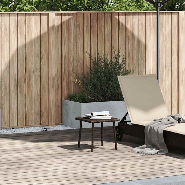 vidaXL Garten-Couchtisch Rechteckig Braun 40x40x37 cm Poly Rattan 4104046