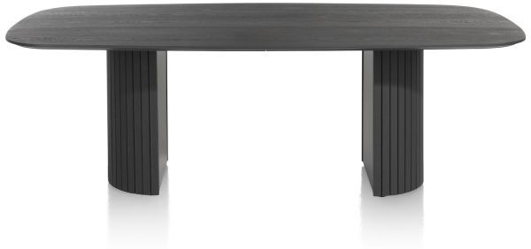 PAVIE Esstisch schwarz Eiche Furnier 120cm x 240cm x 77cm