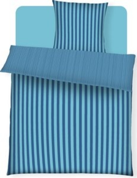 HSC Home-Style-Creation GmbH Wendebettwäsche Renforcé, 80% Baumwolle/ 20% Polyester, 2 teilig, Bettbezug und Kopfkissenbezug im Streifen-Design mit Reißverschluss. Bild 4