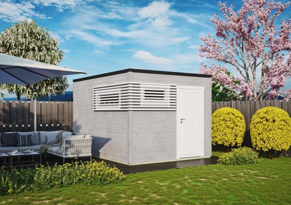 Gartenhaus Q-BIC Modern 44 B Schwedenrot