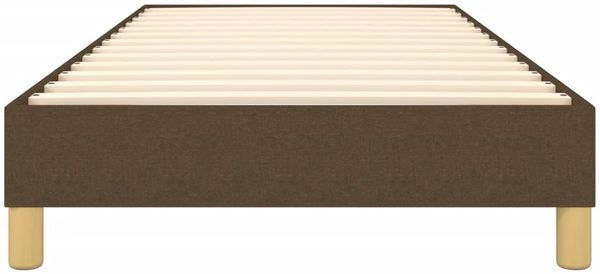 vidaXL Polsterbett, Stoff, 25,0 cm, Dunkelbraun, 90x190 cm, Natur Bild 5