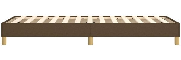 vidaXL Polsterbett, Stoff, 25,0 cm, Dunkelbraun, 90x190 cm, Natur Bild 6