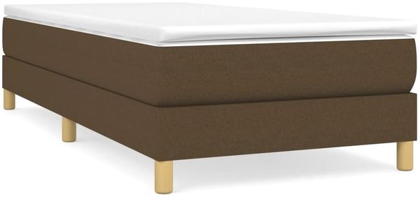 vidaXL Polsterbett, Stoff, 25,0 cm, Dunkelbraun, 90x190 cm, Natur Bild 2