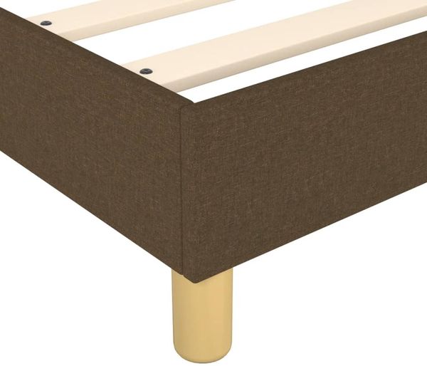 vidaXL Polsterbett, Stoff, 25,0 cm, Dunkelbraun, 90x190 cm, Natur Bild 7