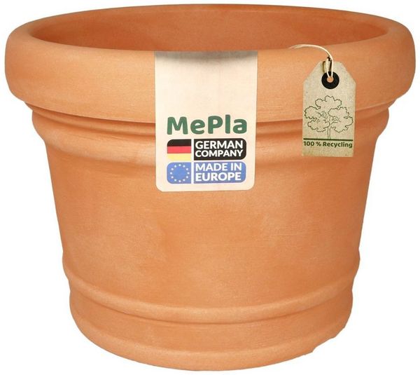 Heimwerkercenter Pflanzkübel MePla Blumentopf Pflanzkübel Monza ø30 cm, Terra, frostfester Kunstoff