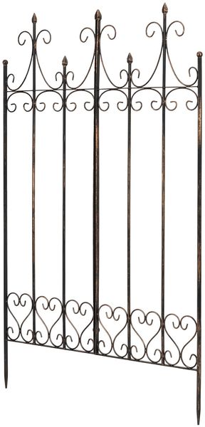 Rankgitter KALLE - 100 x 2 x 150 cm, Metall, Bronze | Rankhilfe Kletterpflanzen Gartendekoration