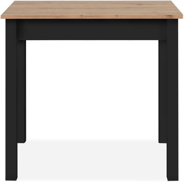 Esstisch >Capri< in Artisan Eiche Dekor / Schwarz - 110x76x67cm (BxHxT)