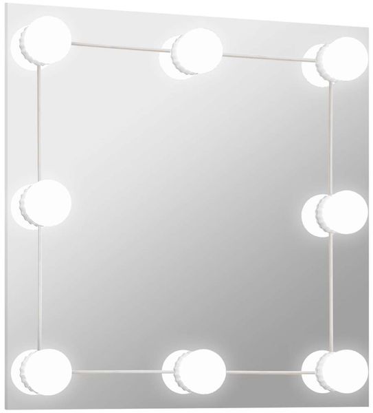 Wandspiegel, Badspiegel mit LED-Beleuchtung Quadratisch Glas de6967