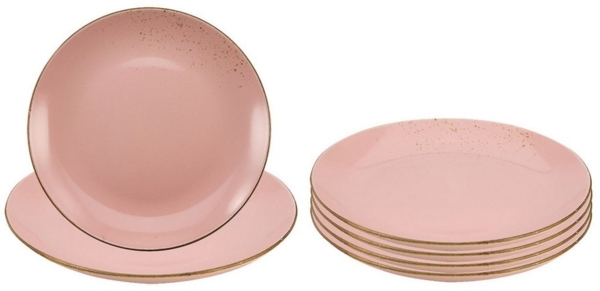 CreaTable 21968 Nature Collection Speiseteller Ø 27 cm, rosé, 6-teilig (1 Set)