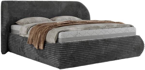 Polsterbett mit Lattenrost, Doppelbett Bettkasten, Bettgestell mit Gasdruckfeder - CAELA CLASSIC - 180 x 200 cm - Grau Cord Bild 5