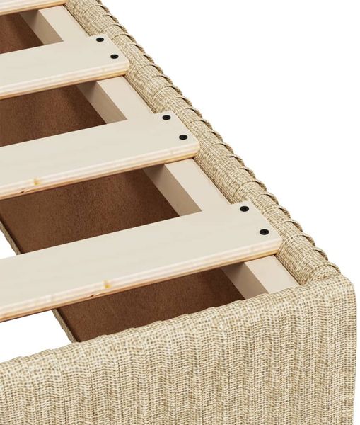 vidaXL Boxspringbett mit Matratze Creme 140x190 cm Stoff 3292049 Bild 11