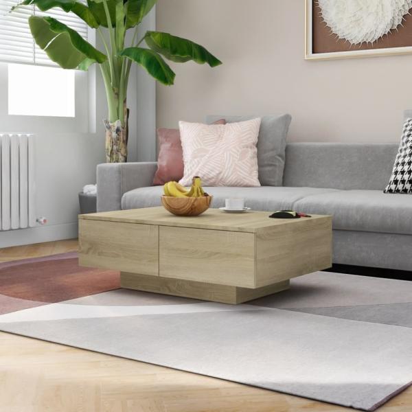 vidaXL Couchtisch Sonoma-Eiche 90x60x31 cm Holzwerkstoff 804178