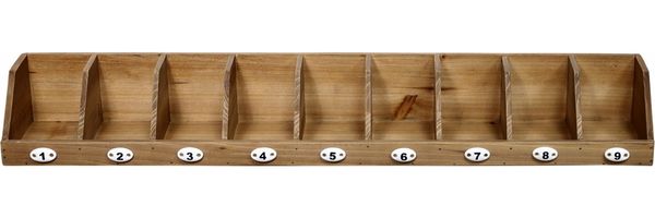 Chic Antique - Wandregal Regal Holzregal Holz 9 Fächer H11xL89cm Natur 41083400