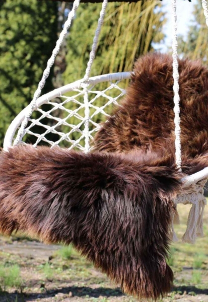 Lammfell Natur Farben Farbe: Grizzly | Größe: 100-110 Bild 2