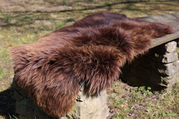 Lammfell Natur Farben Farbe: Grizzly | Größe: 100-110 Bild 8