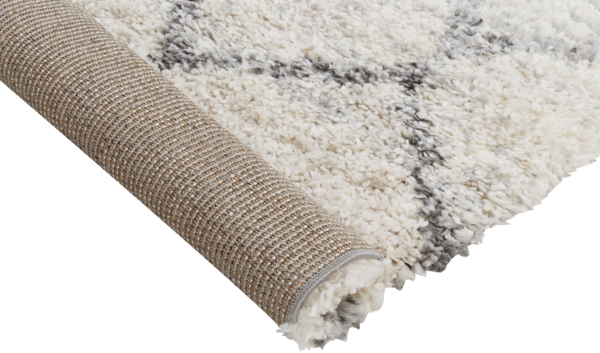 Teppich hellbeige grau geometrisches Muster 80 x 150 cm Shaggy YEREVAN Bild 6