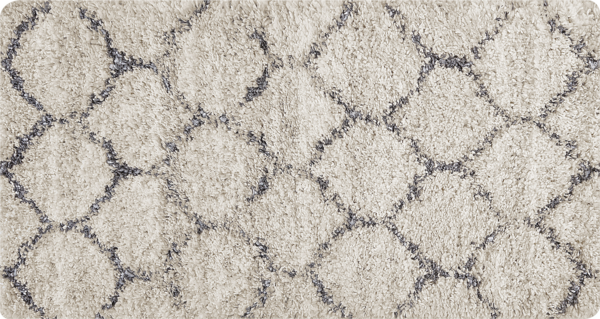 Teppich hellbeige grau geometrisches Muster 80 x 150 cm Shaggy YEREVAN Bild 4