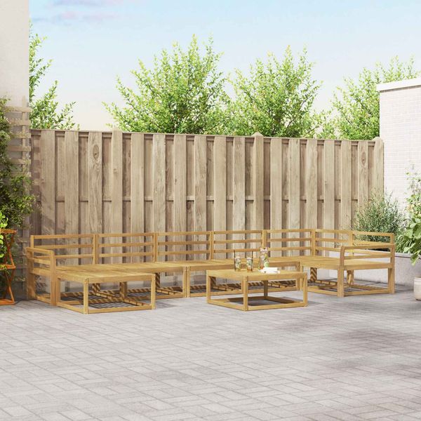 vidaXL Outdoor-Sofagarnitur 8 pcs Weiß Massivholz Akazie 3386793