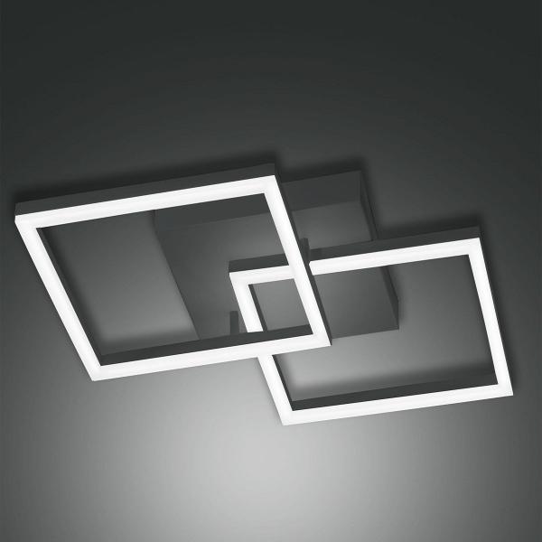 FABAS LUCE No. 3394-22-282 LED Deckenleuchte Bard 45x45 anthrazit dimmbar