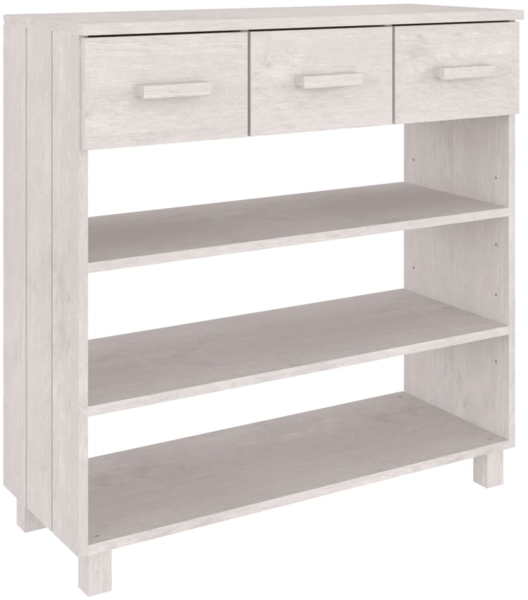vidaXL Konsolentisch HAMAR Weiß 90x35x90 cm Massivholz Kiefer 340465