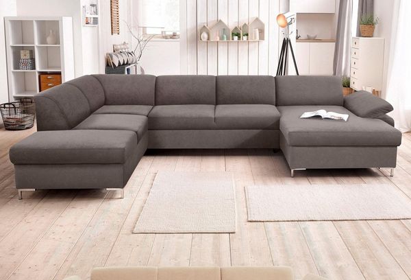 DOMO collection Wohnlandschaft Santana U-Form, wahlweise mit Bettfunktion