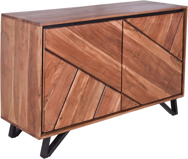 Kommode EBBA - Akazie Akazienbraun 78 x 40 x 120 cm | Schrank Schlafzimmer Sideboard