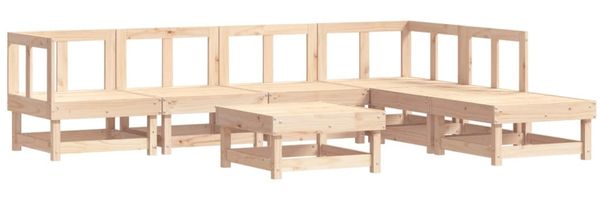 vidaXL 7-tlg. Garten-Lounge-Set Massivholz Kiefer 3186403 Bild 2