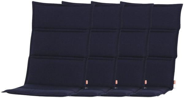 4er-Set Sesselauflage Centauri dunkelblau 110 x 48 x 3 cm Sitzkissen Stuhlkissen