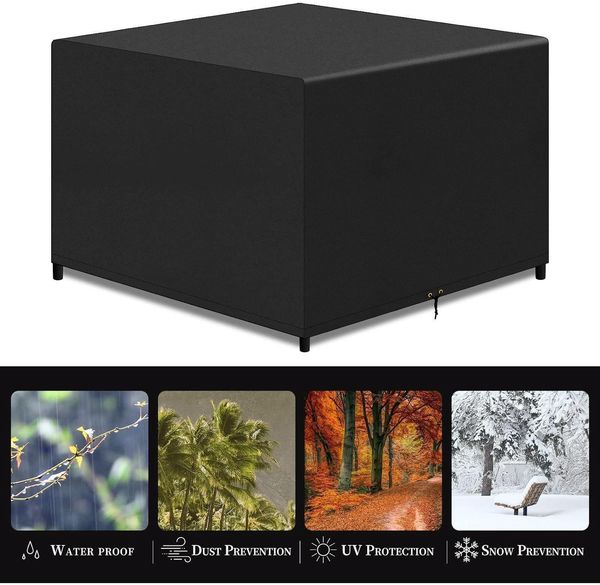 PATIO PLUS 420D Gartenmöbel Abdeckungen Outdoor Rattan Set 125x125x71cm Schwarz Bild 7
