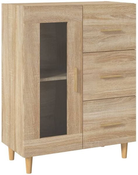 Sideboard, Kommode Sonoma-Eiche 69,5x34x90 cm Holzwerkstoff j3012p
