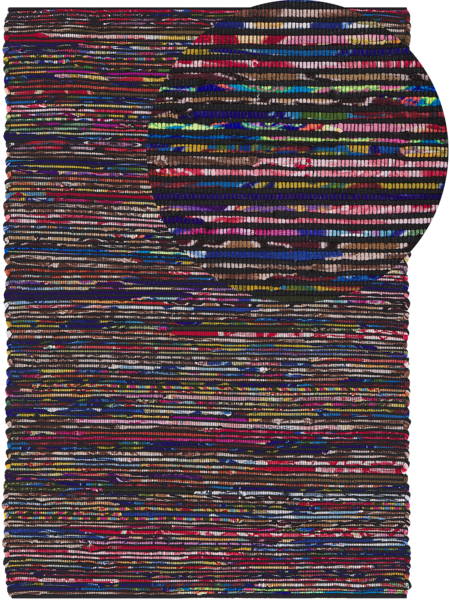 Teppich bunt-schwarz 160x230 cm Kurzflor BARTIN