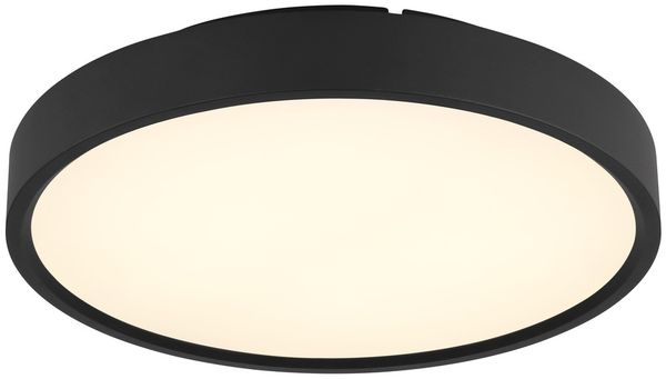 LED Deckenleuchte JESS, Schwarz, Dimmbar, Bluetooth, D 39 cm