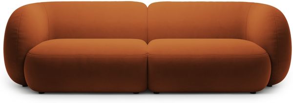 Micadoni Sofa Kate 4-Sitzer Samt Terrakotta