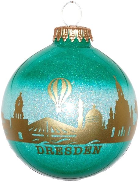 Christbaumkugel Dresden Souvenir Ø 8cm Inge-Glas® Weihnachtsschmuck