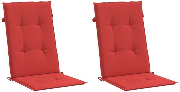 vidaXL Gartenstuhlauflagen für Hochlehner 2 Stk. Rot 120x50x3 cm Stoff 43187 Bild 3