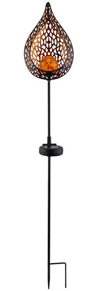 2er Set LED Solarleuchten, Lotusblume, Stecklampe, Crackleglas Bild 9